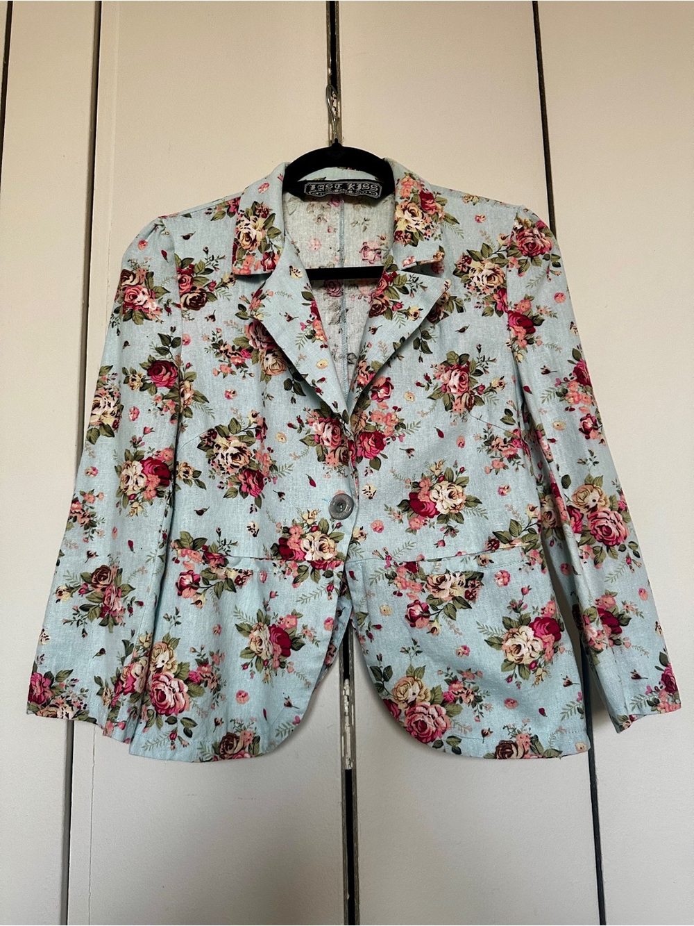 Vtg 90s LAST KISS Floral Single-Button Blazer Boho Y2K Cottagecore Retro